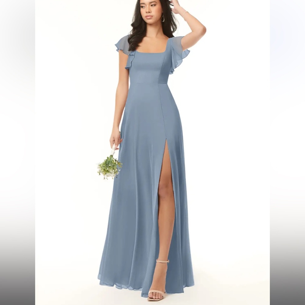 Azazie dusty Blue Bondi Gown size 12